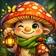 Colorful and expressive animal avatar in a geometric style for a profile picture