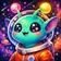 Colorful illustration of a friendly, abstract animal avatar with vibrant colors, suitable for a profile picture.