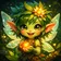 A vibrant, stylized cartoon cat avatar with striking colors and expressive eyes, ideal for profile pictures.